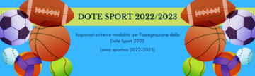 Dote sport 2022/2023 - criteri e modalità